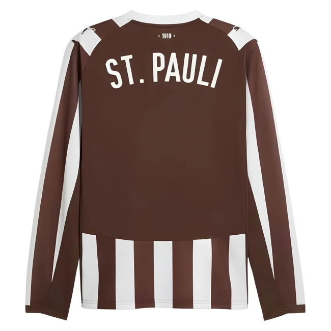 2025-2026 St Pauli Long Sleeve Home Shirt
