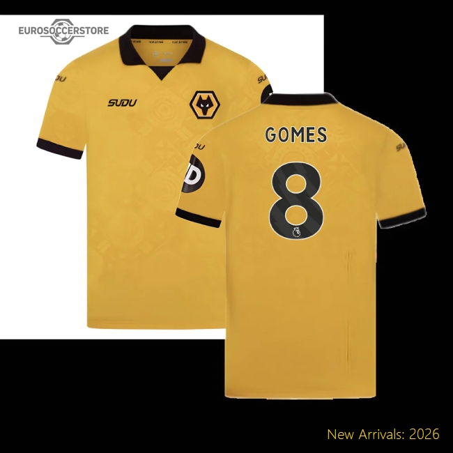 Football Team Kids Non-toxic Gomes Jersey 2025-2026 Soft-touch