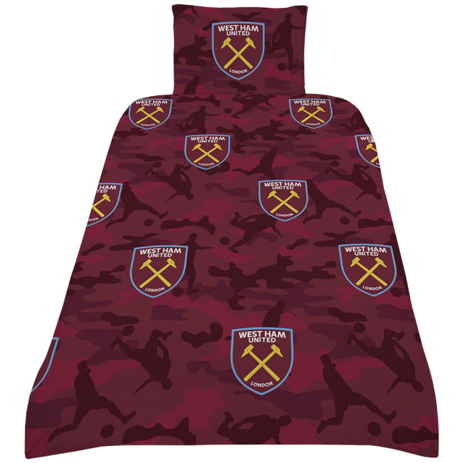 West Ham United FC Player Camo Single Duvet Set | Value for Money