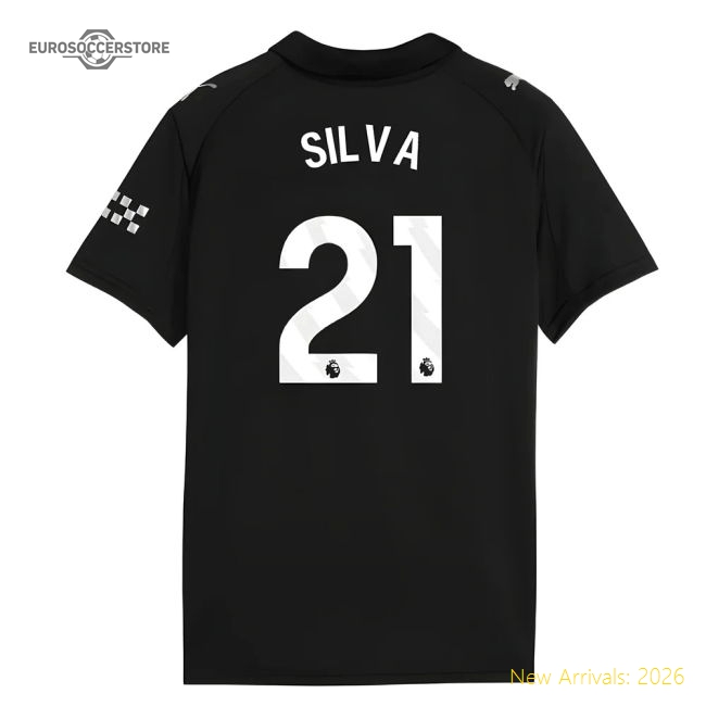 Authentic 2025-2026 Man City Away Shirt (kids) (silva 21) - Premium