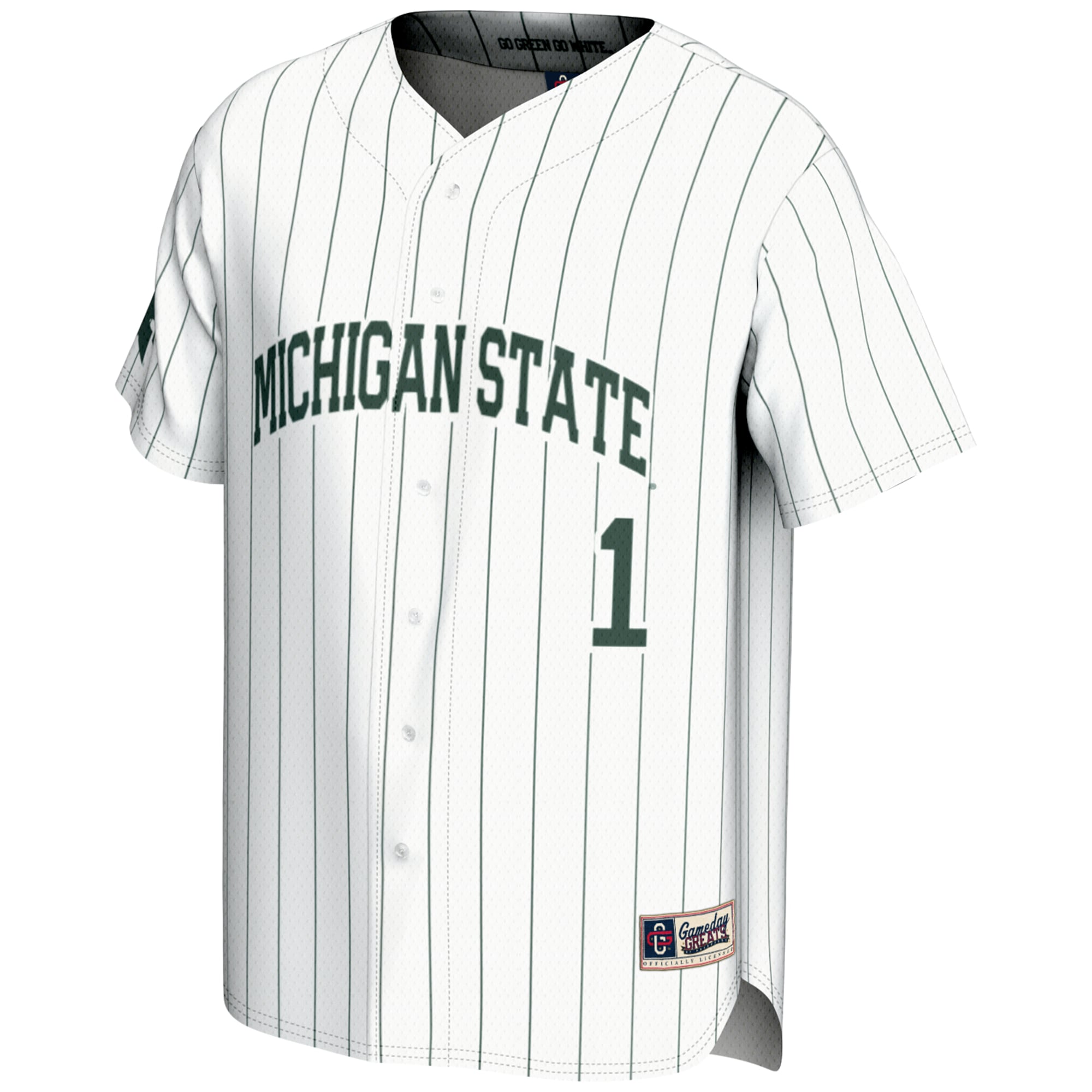 [NJP] Michigan State Spartans GameDay Greats Lightweight Baseball Jersey - White