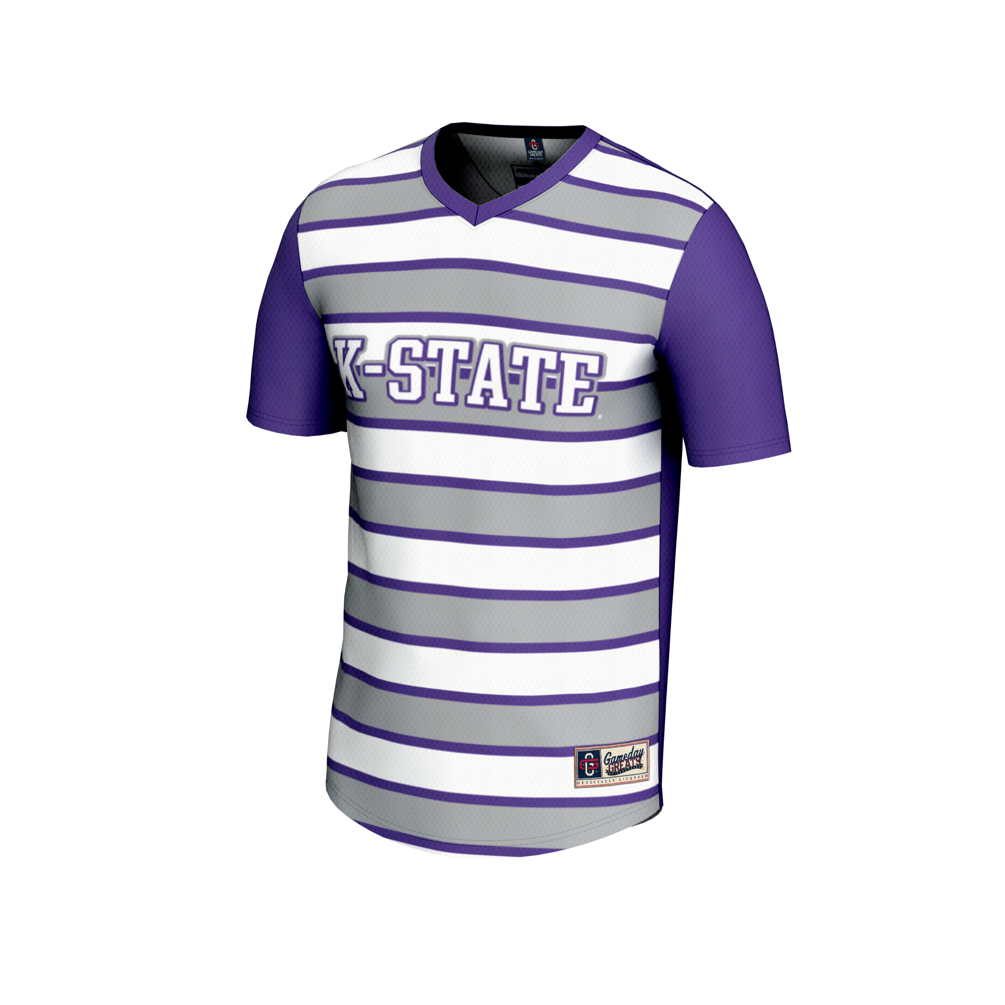 [SJH] Kansas State Wildcats GameDay Greats Youth Lightweight Soccer Fashion Jersey - Purple