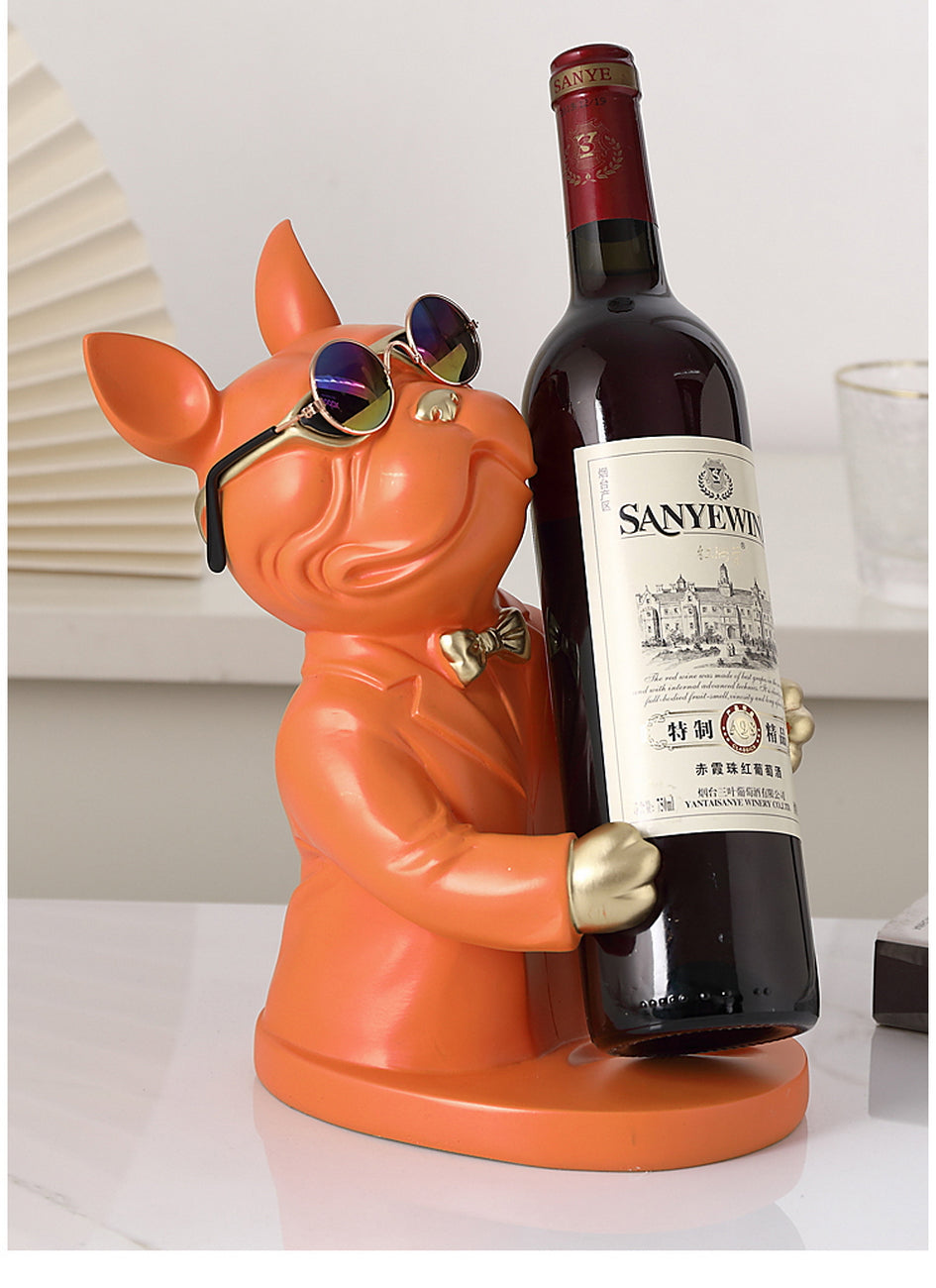 French Bulldog French Bulldog Figurine Wine Rack Sculpture Durable Dog Item