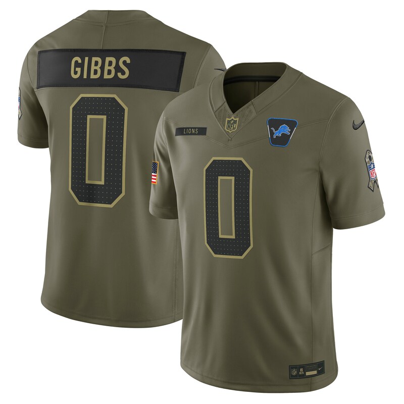 None Jahmyr Gibbs DET Lions Vintage Game-Ready Jersey Football Apparel