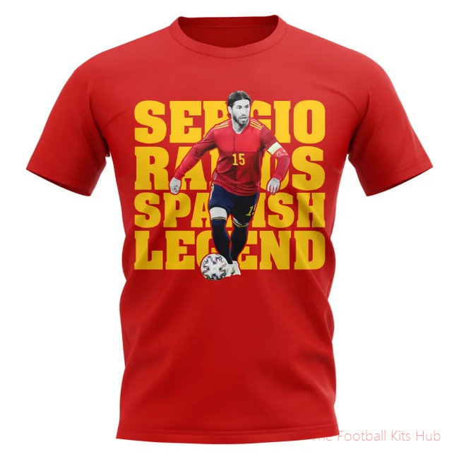 Sergio Ramos Spain Player T-Shirt (Red)