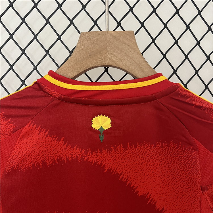 Premium Breathable Spain Euro 2024 Kids Home Kit ShirtShorts