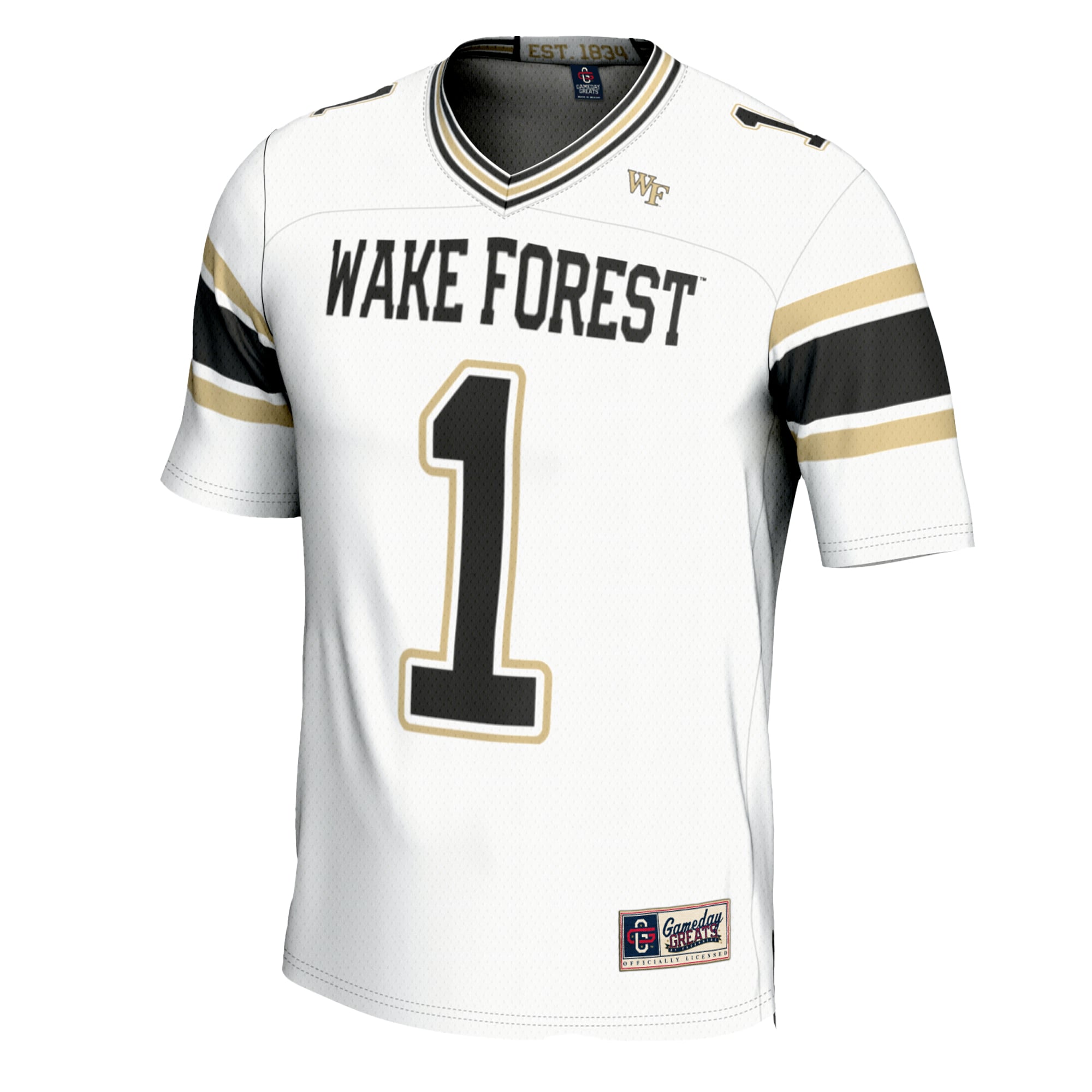 Men's #1 White Wake Forest Demon Deacons Football Jersey