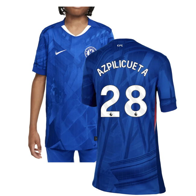 Chelsea Home Football Shirt 2025-20 - Azpilicueta 28 L M S Kids