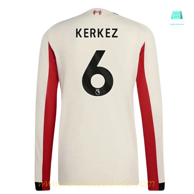 2025-2026 Liverpool Authentic Long Sleeve Away Shirt (Kerkez 6)
