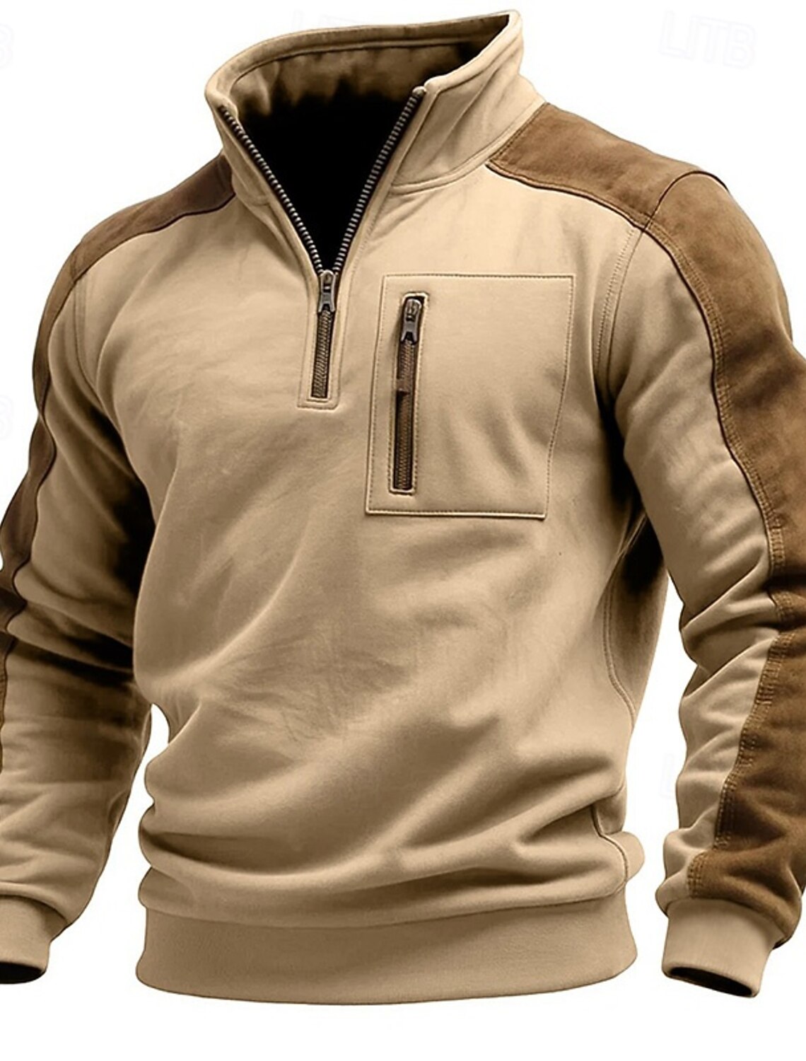 Men's Full Zip Hoodie Tactical Black Navy Blue Hooded Plain Zipper