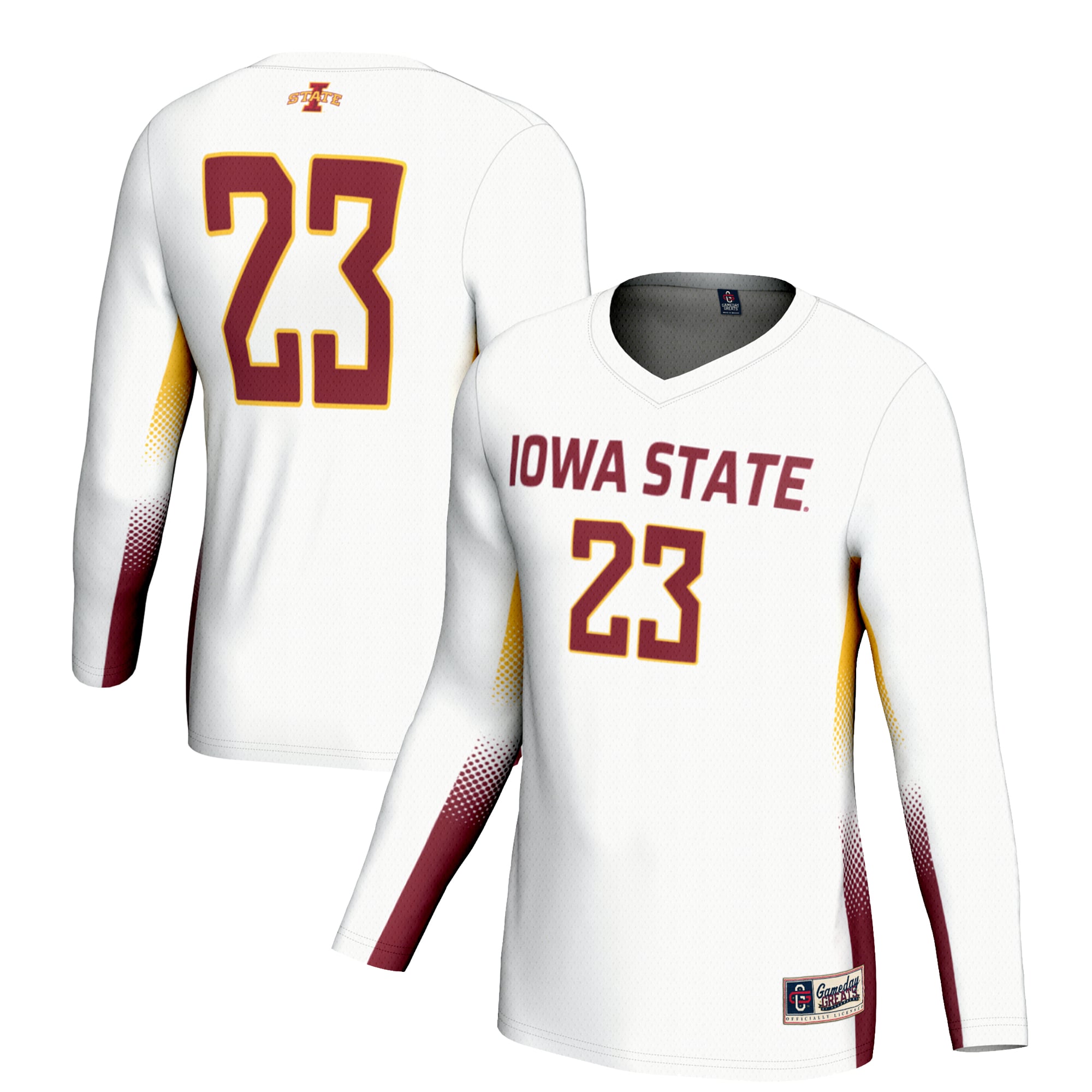 #23 Iowa State Cyclones GameDay Greats Youth Lightweight Women's Volleyball Jersey - White