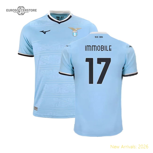 High-Quality Official 2024-2025 Lazio Home Shirt (Immobile 17)