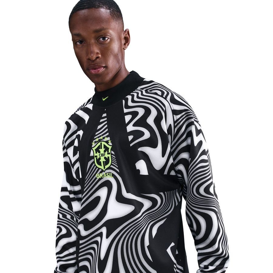 Brazil Goalkeeper Shirt Hollywood Goalkeepers Jet Black/pure White/vo