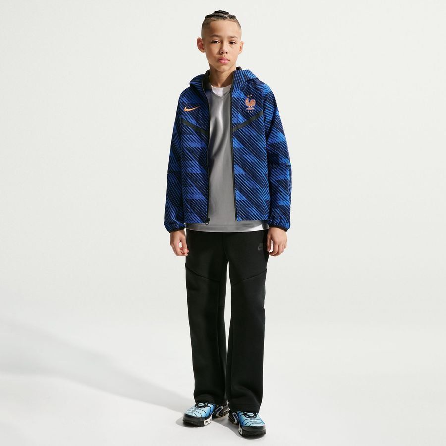 France Jacket Tech Woven FZ World Cup 2026 - Game Royal/Metallic Copper Kids