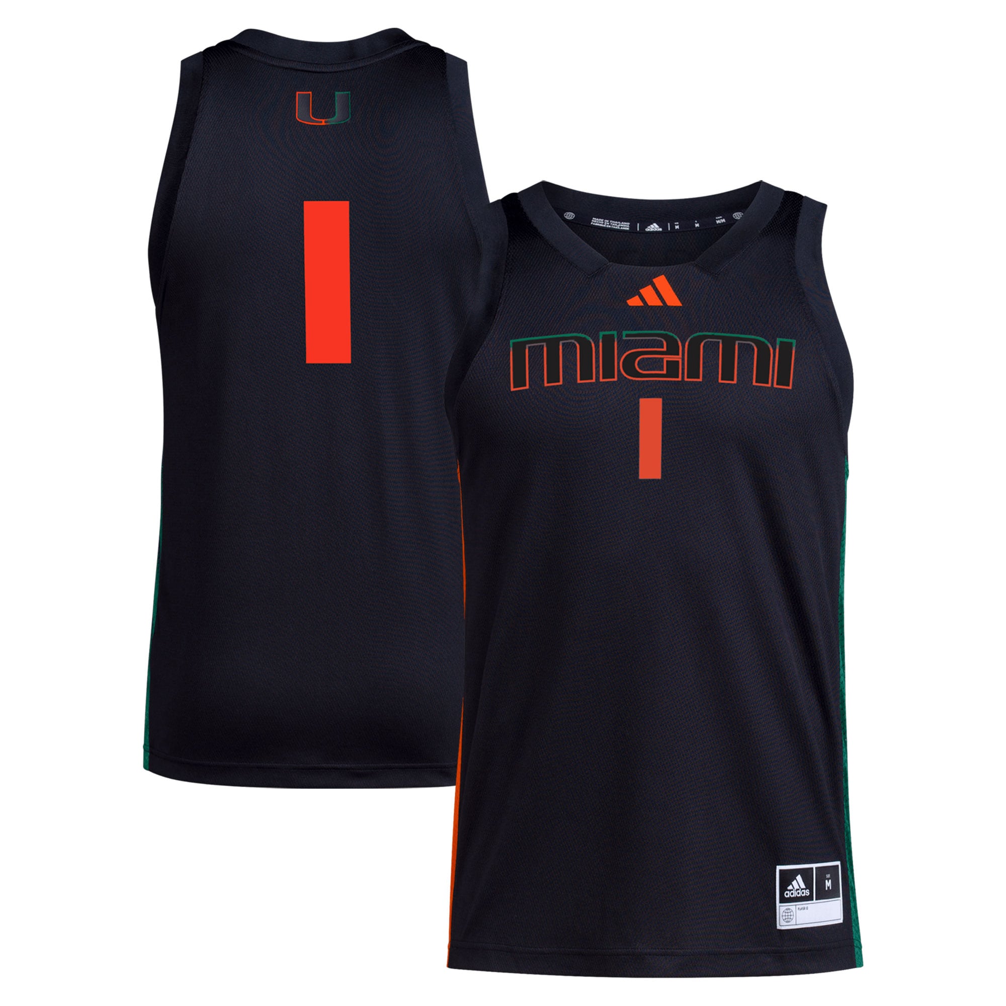 [NJP] Women's Miami Hurricanes Swingman Jersey - Black