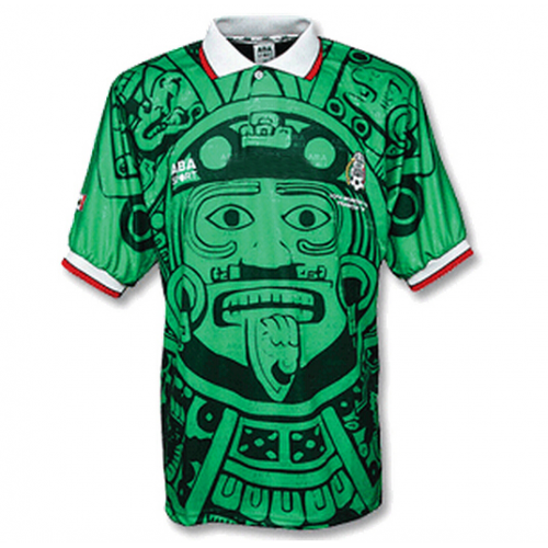 Official Mexico Retro Home 1998 Green Soccer Jersey Shirt