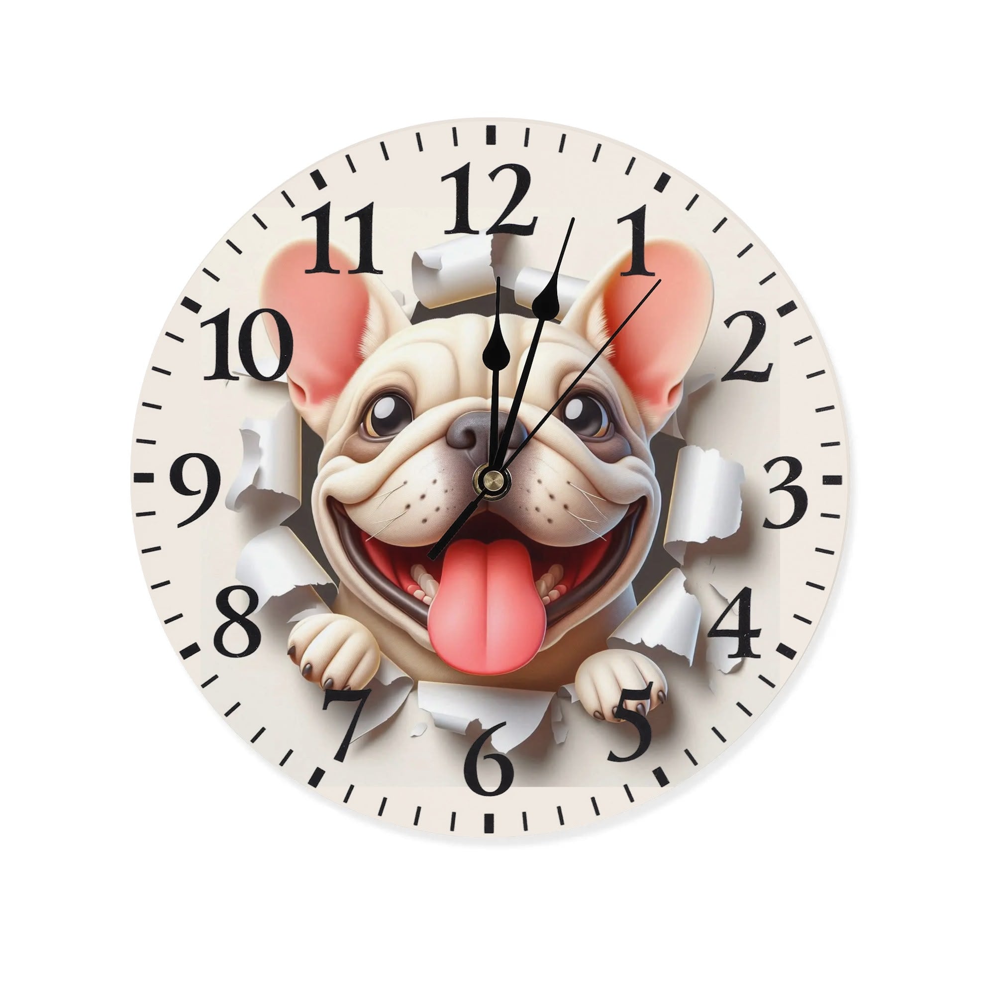 Fashion-Forward Princess - Frameless Wall Clock for French Premium