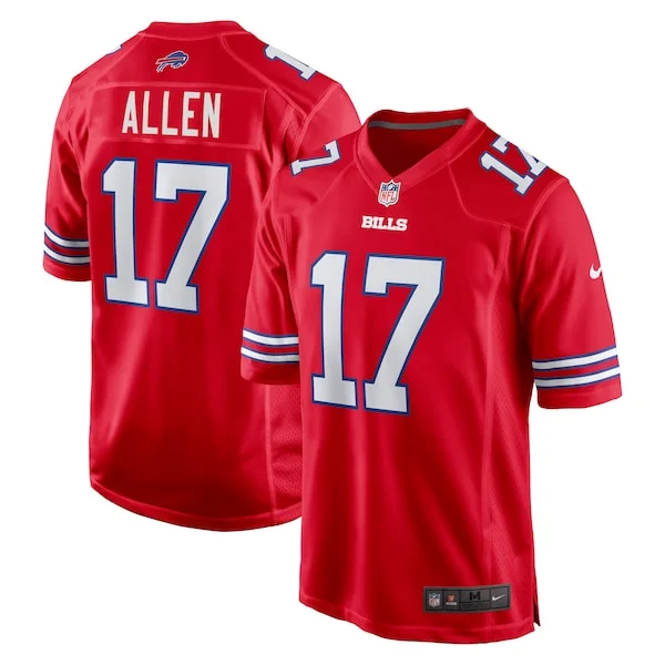 None Josh Allen Game Jersey - Red | NFL Player Jersey | NFL Football