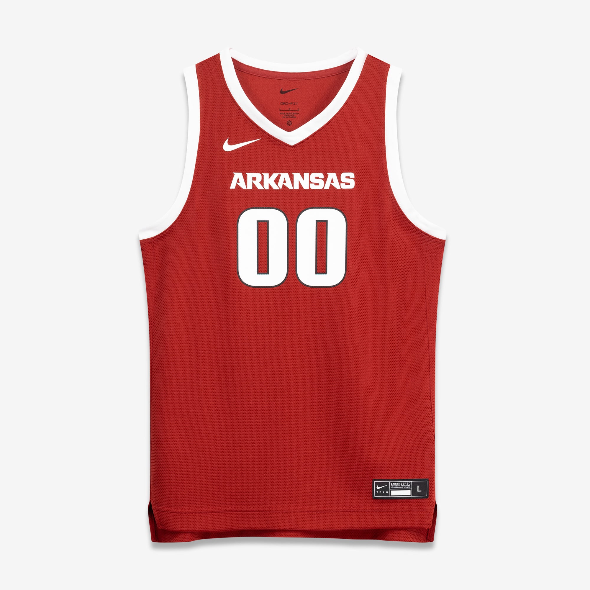 #00 Arkansas Razorbacks Nike Youth Replica Basketball Jersey - Crimson