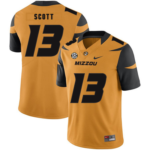 stitched Men's None Kam Scott #13 Gold 2024 Football Jersey breathable