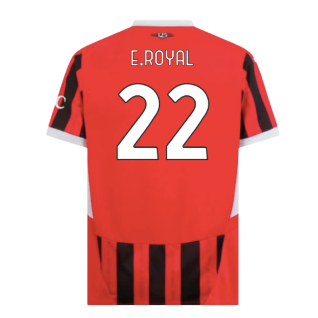 Durable Material Acm Ac Milan Home Shirt E Royal #22 2025-2026 Cam...