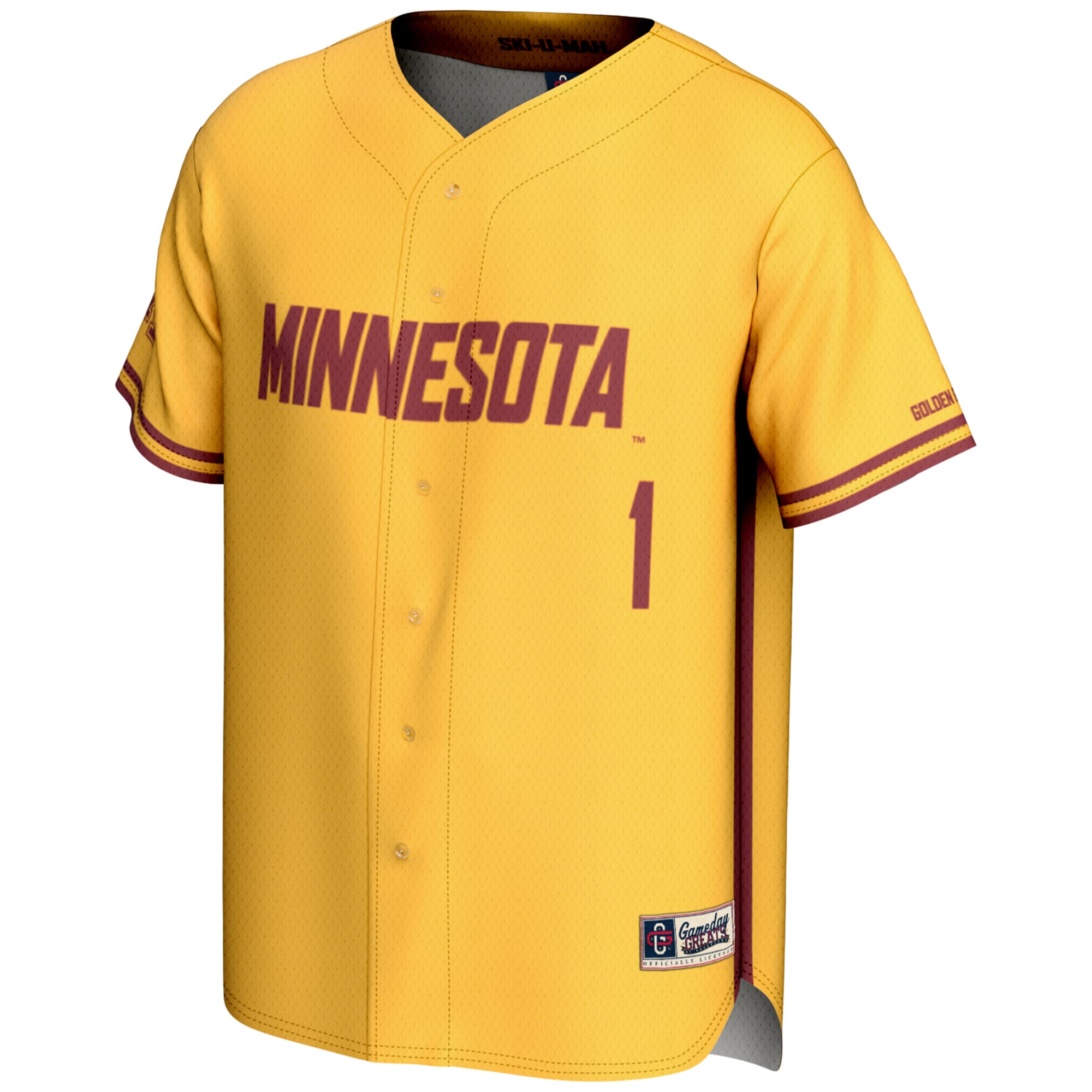 [DDG] Minnesota Golden Gophers GameDay Greats Youth Lightweight Baseball Jersey - Gold