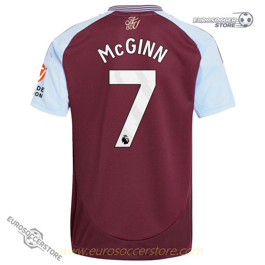 Aston Villa's 24-25 Home Jersey, featuring McGinn with the number 7