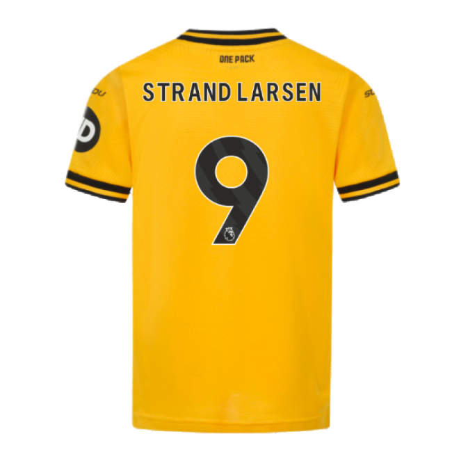 Stylish 2024-2025 Wolves Home Shirt (Kids) (Strand Larsen 9) for Tr...