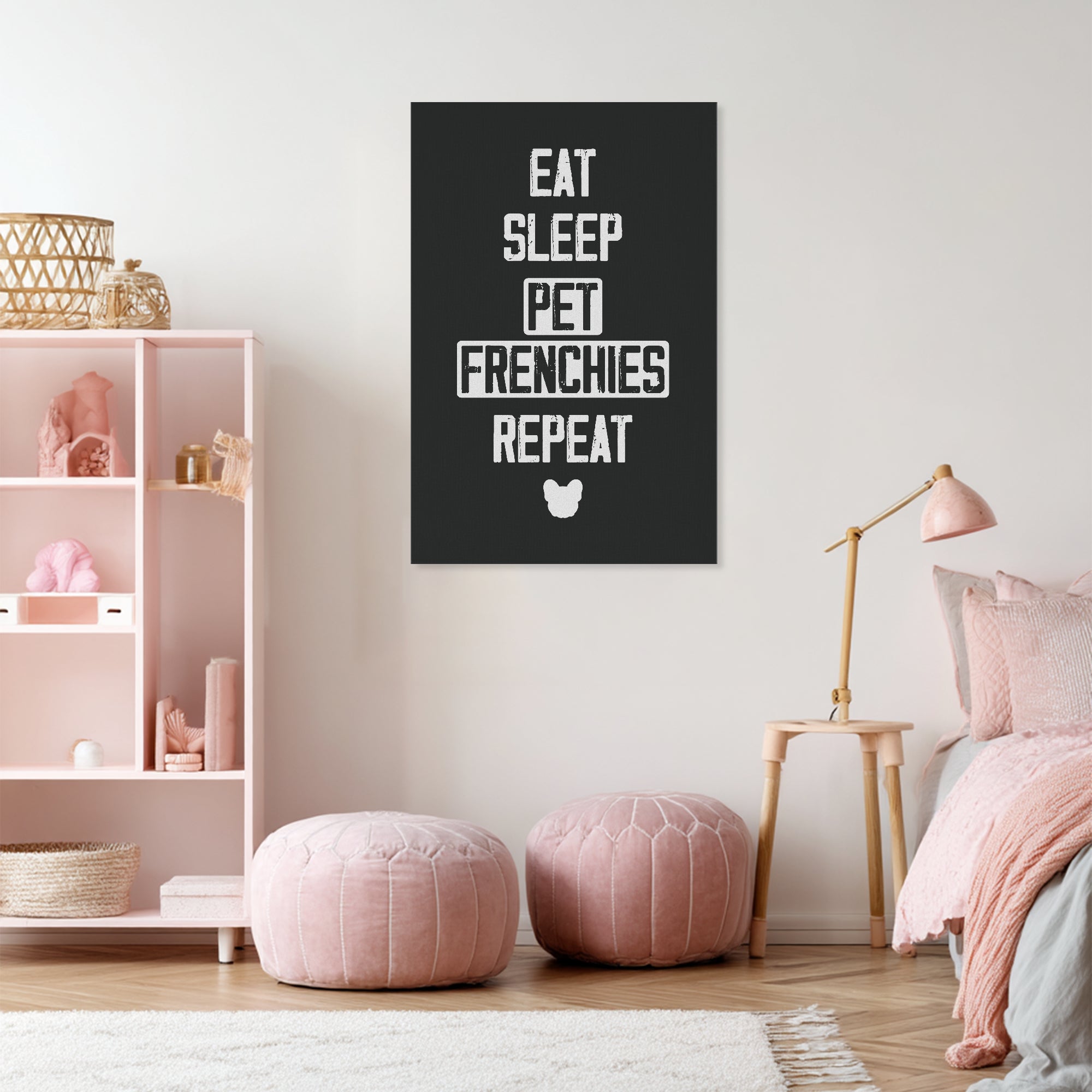 French Bulldog Pet Frenchies Vertical Canvas Painting Frenchie Pet Item