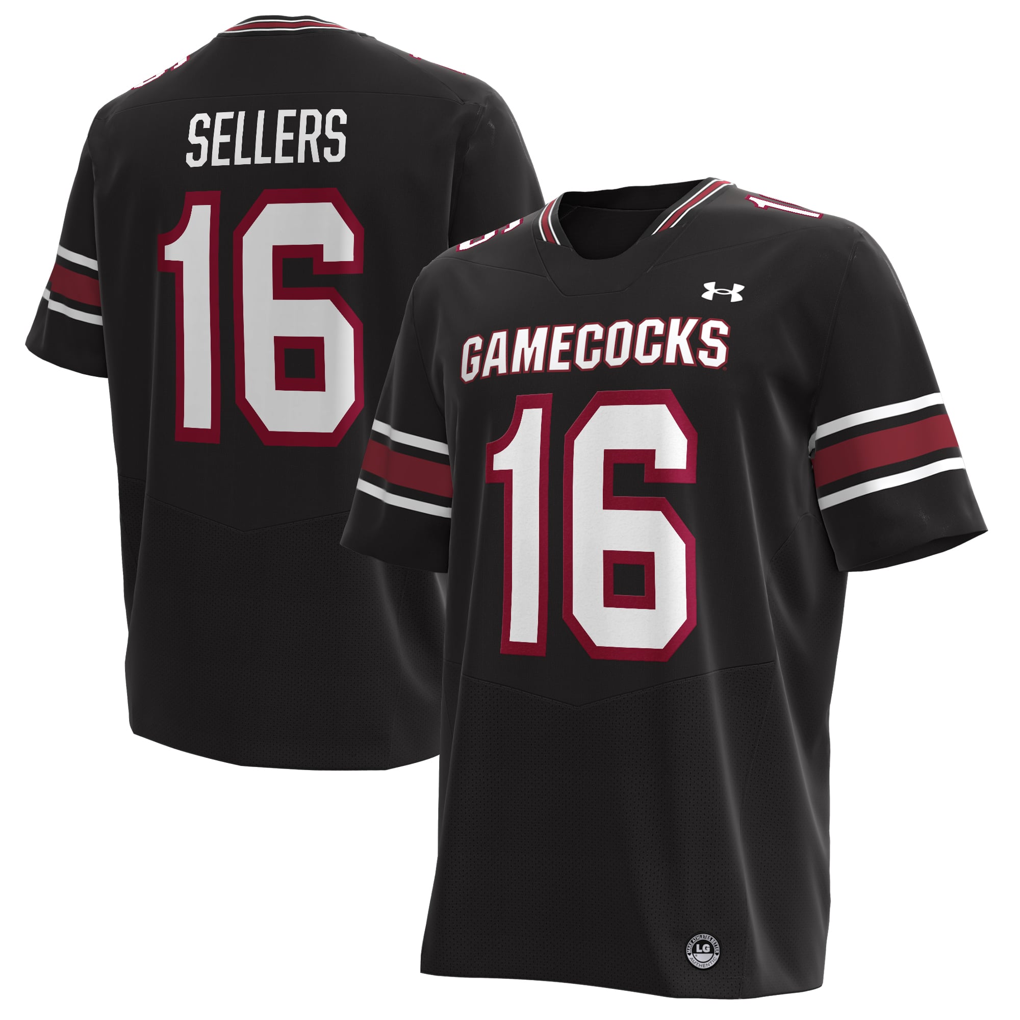 LaNorris Sellers South Carolina Gamecocks Under Armour Alternate NIL Football Replica Player Jersey - Black