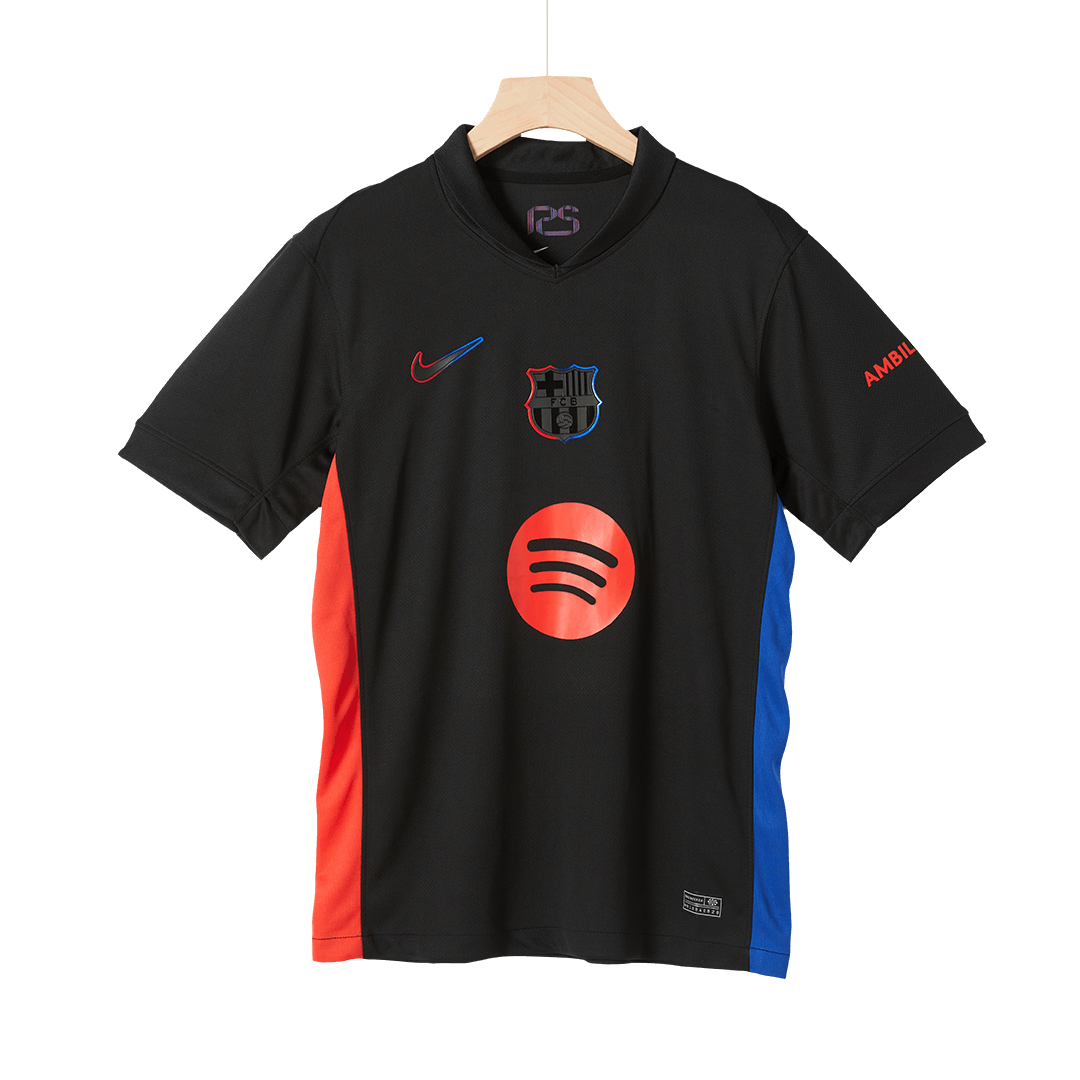 Barcelona Away Soccer Jersey 2024/25 - Spotify Logo Without TextAuthen