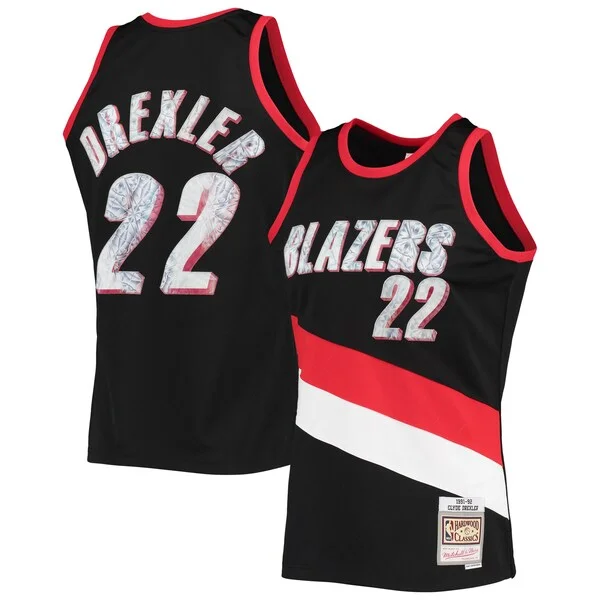 Clyde Drexler POR Swingman Jersey - premium NBA - Black training