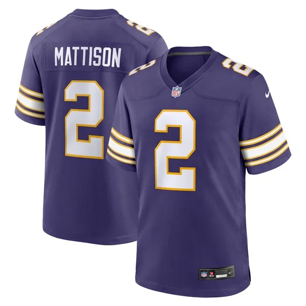 None Game NFL Jersey - Purple | Durable Football Apparel | NFL Footbal