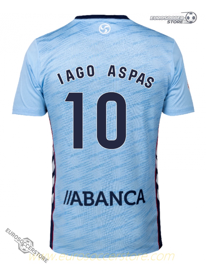 RC Celta's 25-26 Home Jersey featuring IAGO ASPAS, number 10
