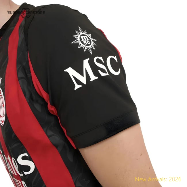 Ac Milan Home Kit 2025-2026 Game Wear Jersey Stadium Approved
