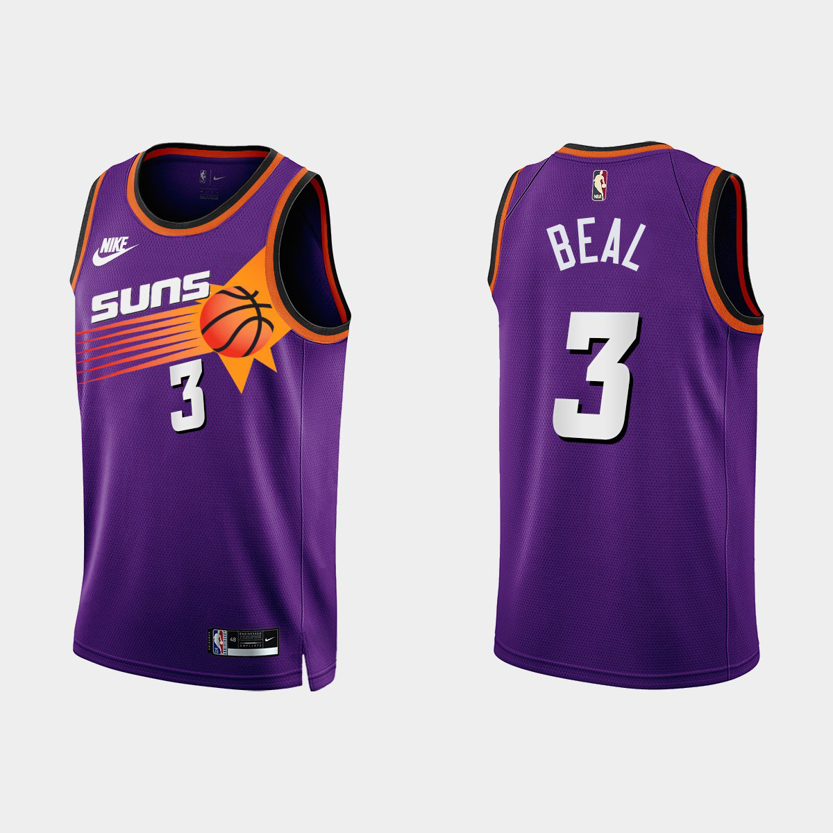 Purple Nike Phoenix Suns #3 Suns Jersey - Polyester Premium Quality