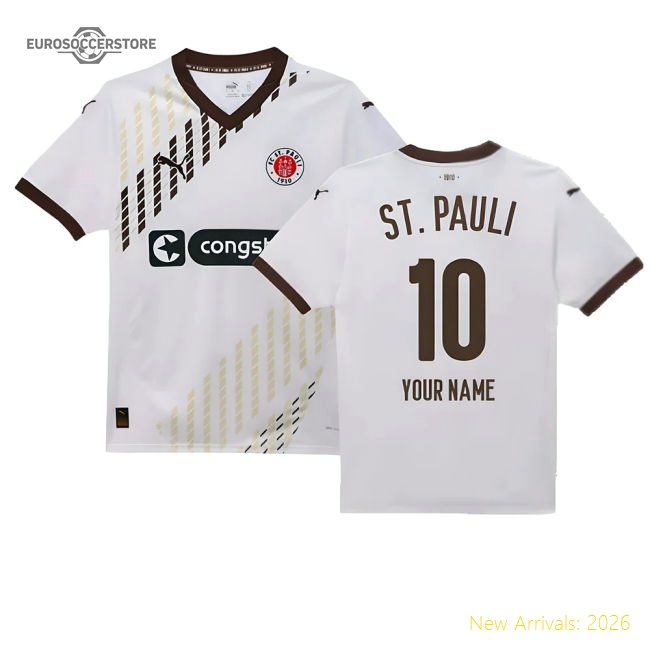 Premium-grade 2024-2025 St Pauli Away Shirt (your Name)
