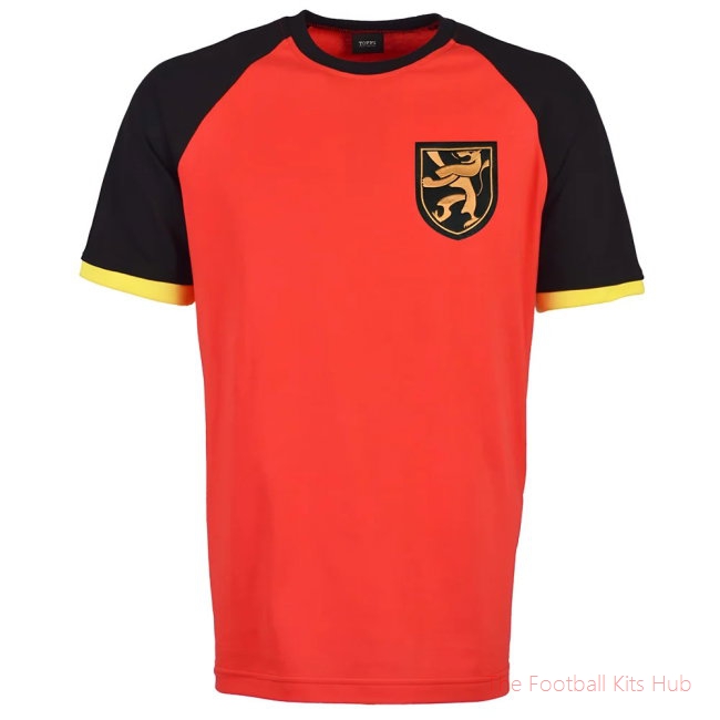 Belgium Raglan Red with Black/Yellow Sleeve T-Shirt