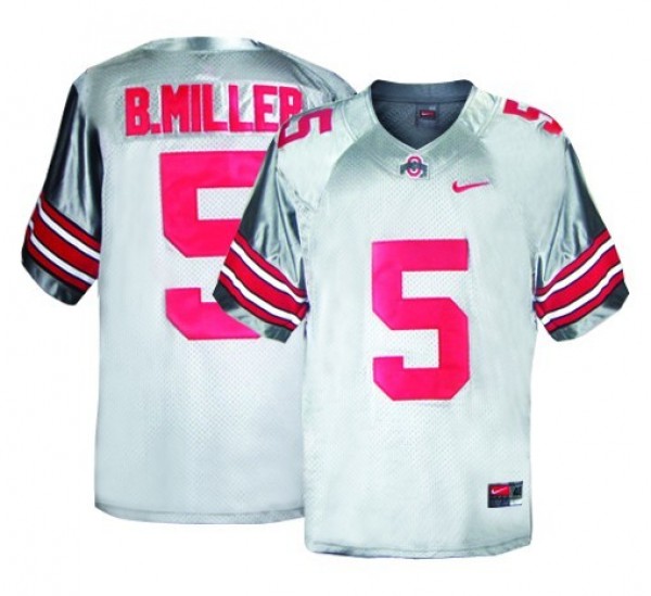 Men Ohio State Buckeyes Gray #5 Nike Gray Performance Football Jersey