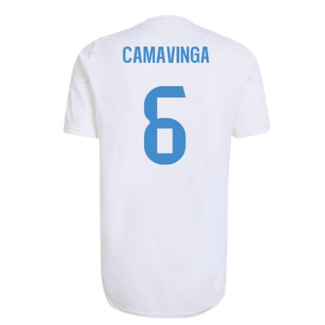 2025-2026 Real Madrid Eu Training Jersey (white) (camavinga 6)