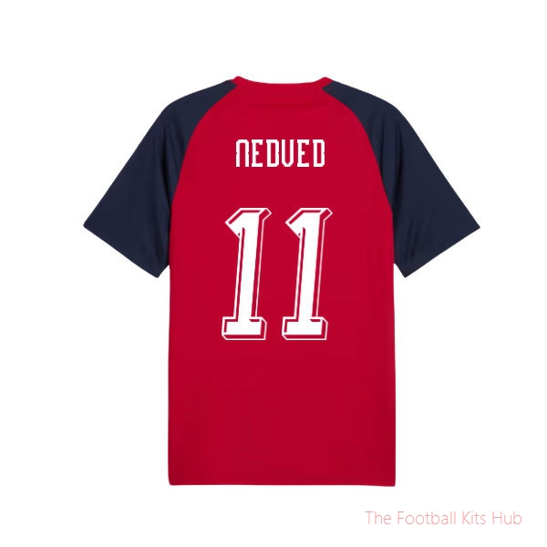 2026-2027 Czech Republic Warm Up Jersey (Dark Cherry) (Nedved 11)