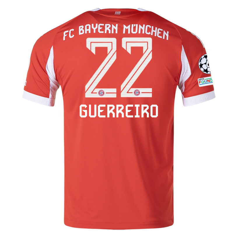 Bayern Munich Guerreiro 2025-2026 UCL Home Jersey – Authentic Shirt