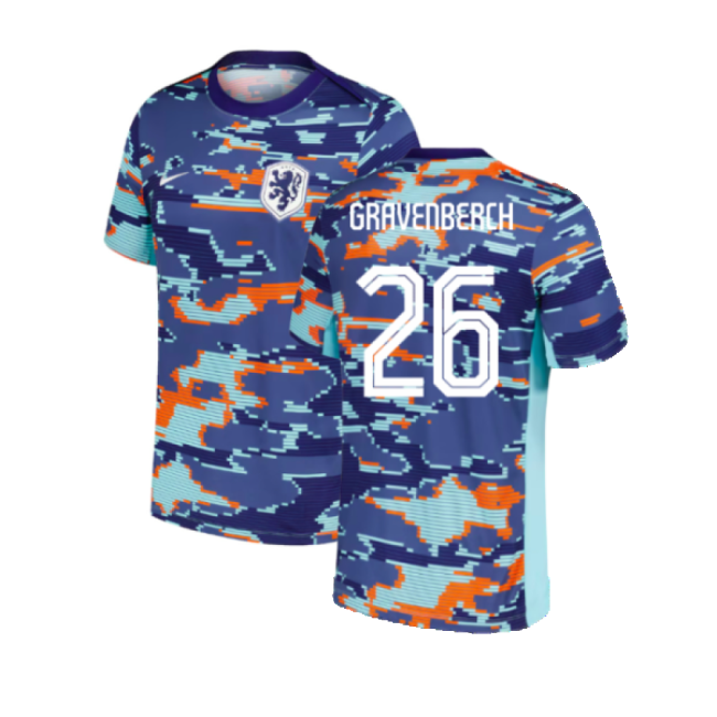 2024-2025 Netherlands Pre-Match Training Shirt (Blue) - Kids