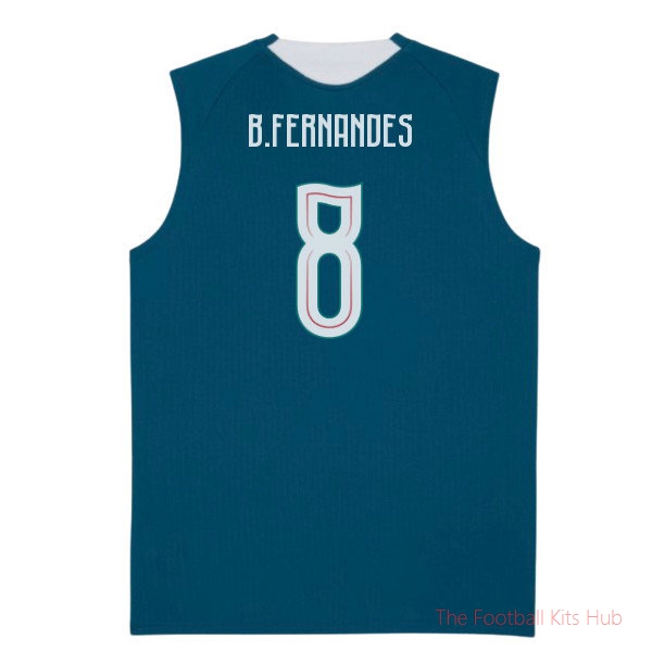 2026-2027 Portugal Sleeveless Training Jersey (Ocean Tropic) (B.Fernandes 8)