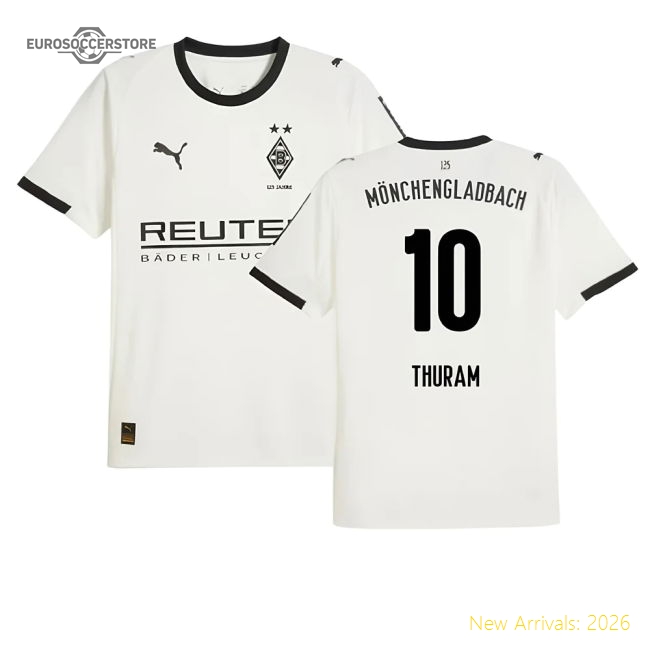 Football Club Match Thuram Home Jersey Durable Premium Fabric