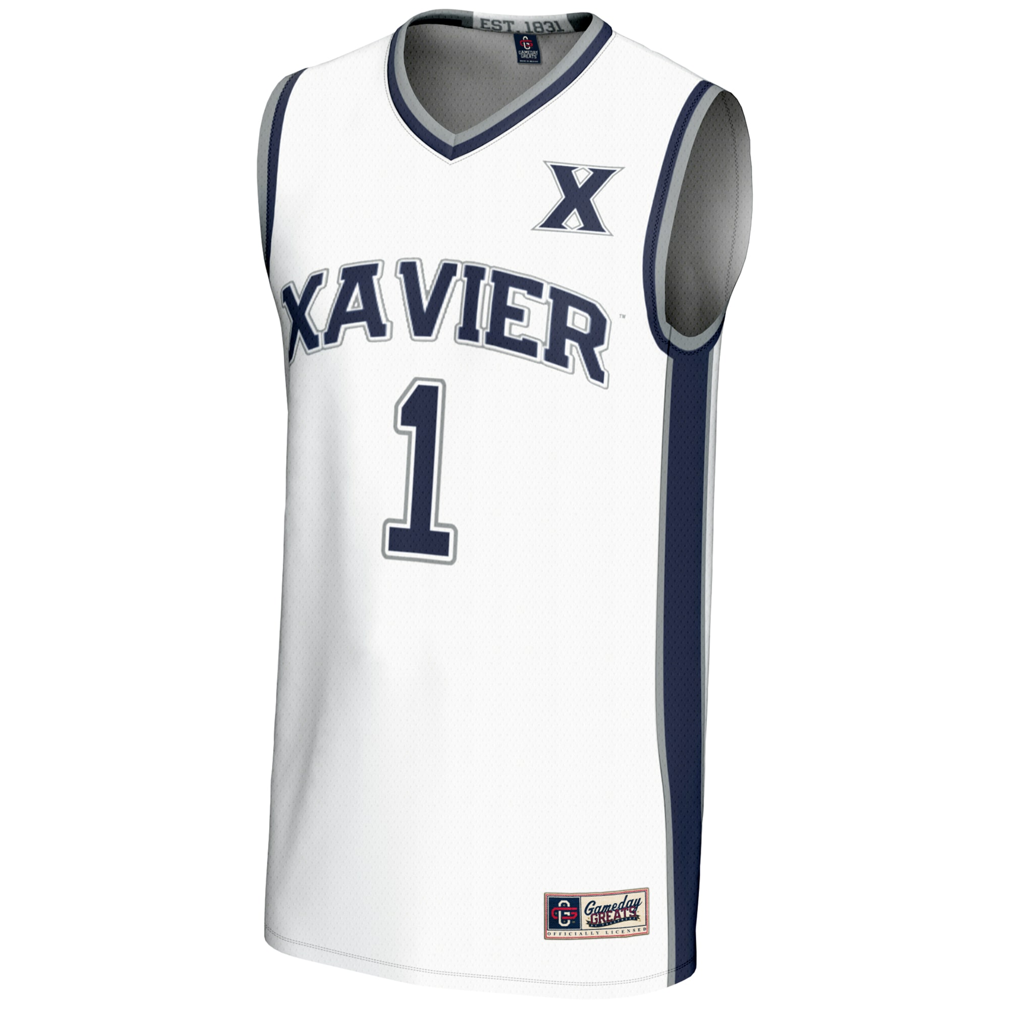 [DDG] Xavier Musketeers GameDay Greats Unisex Lightweight Basketball Jersey - White