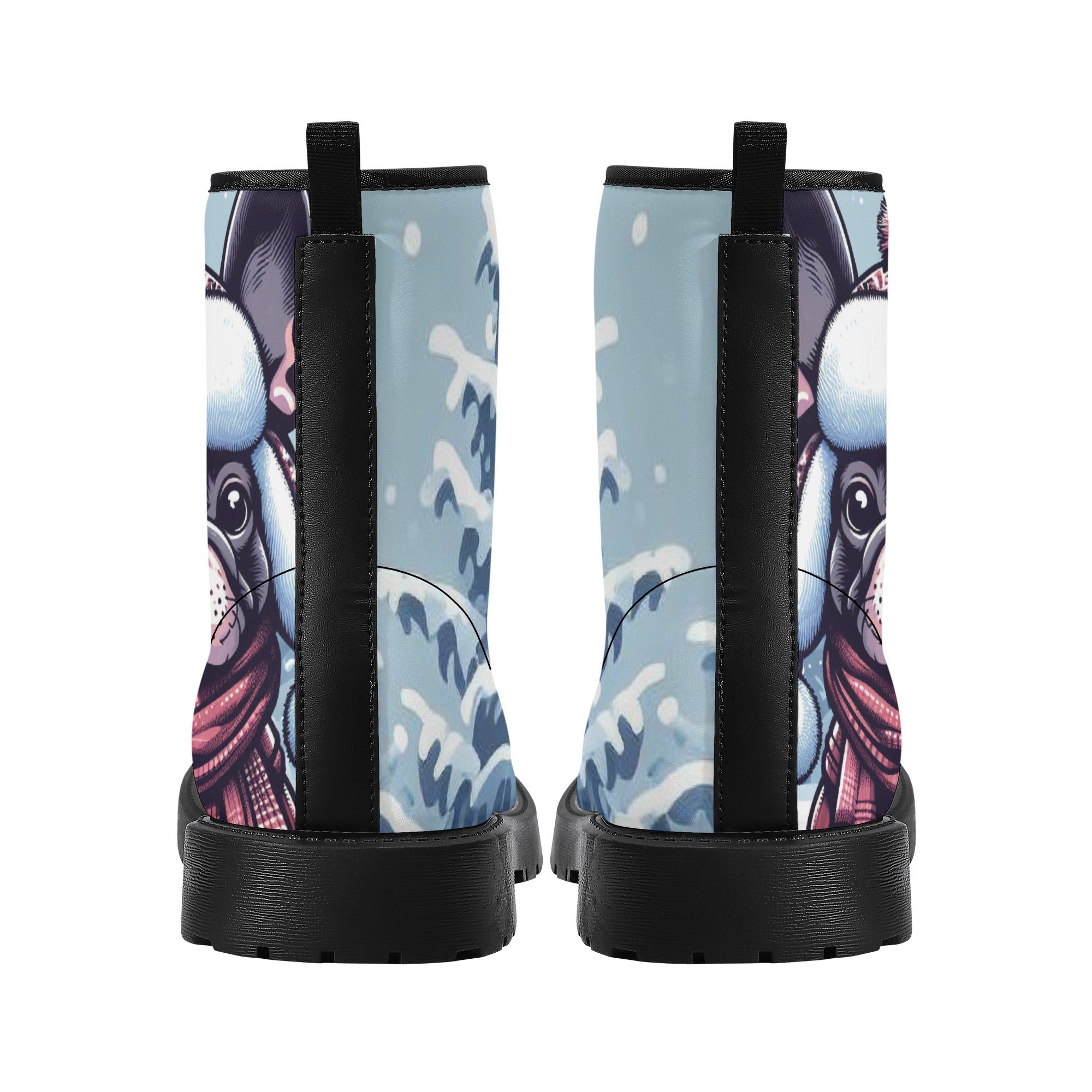 Jack - French Bulldog Themed Leather Boots Outdoor Style