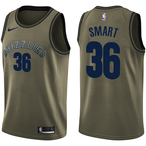 Green Nike N. Grizzlies #36 NBA Jersey Game Day Wear Premium Quality