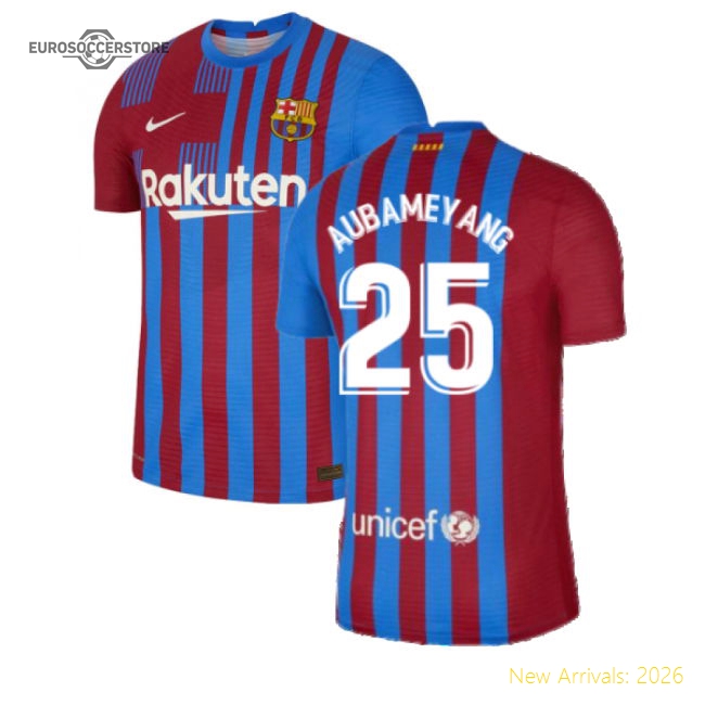 Premium 2021-2022 Cules Vapor Match Home Kit (aubameyang 25)
