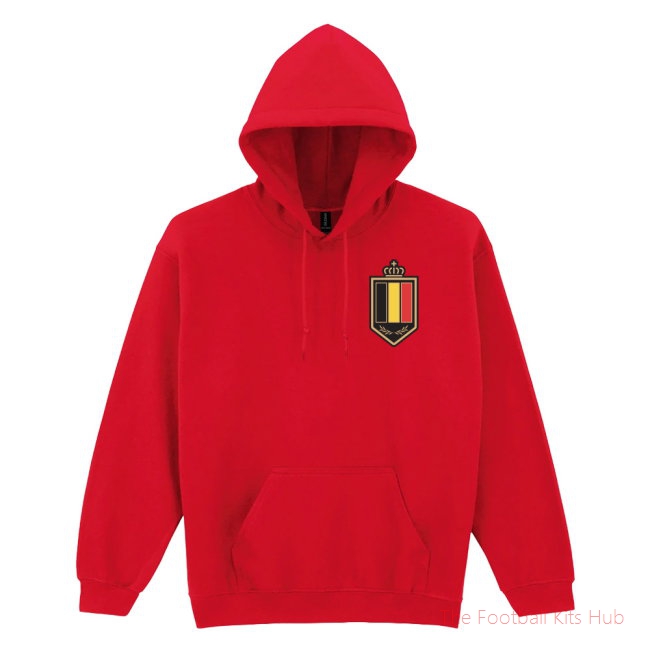 Men Belgium Logo Hoody (Red) UEFA Euro